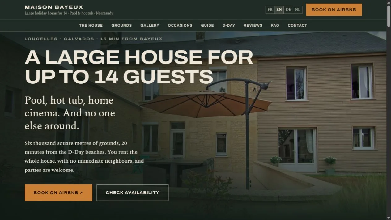 Maison Bayeux website capture